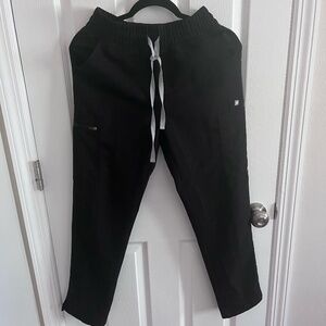 Black FIGS Women's XS Scrub Pants High Waisted Dowa